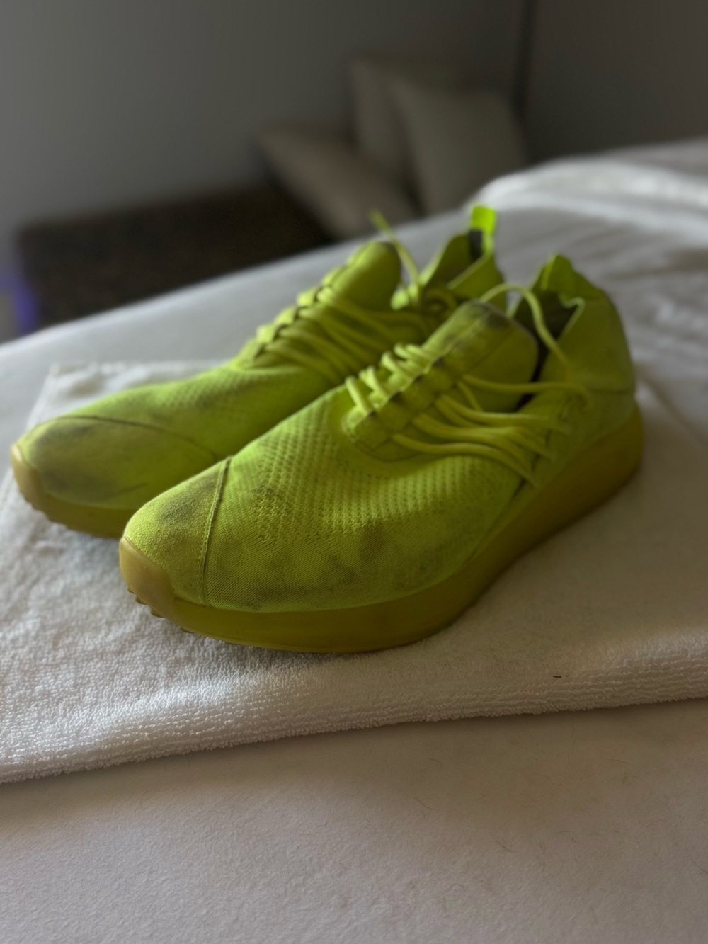 Men's Neon Yellow Performance Sneakers - Brand